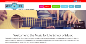 Music4Life Homepage Feature Banner